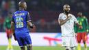 Tak hanya itu, Comoros bahkan sempat mencetak gol lewat tendangan bebas spektakuler yang dilakukan Youssouf M'Changama. (AFP/Kenzo Tribouillard)