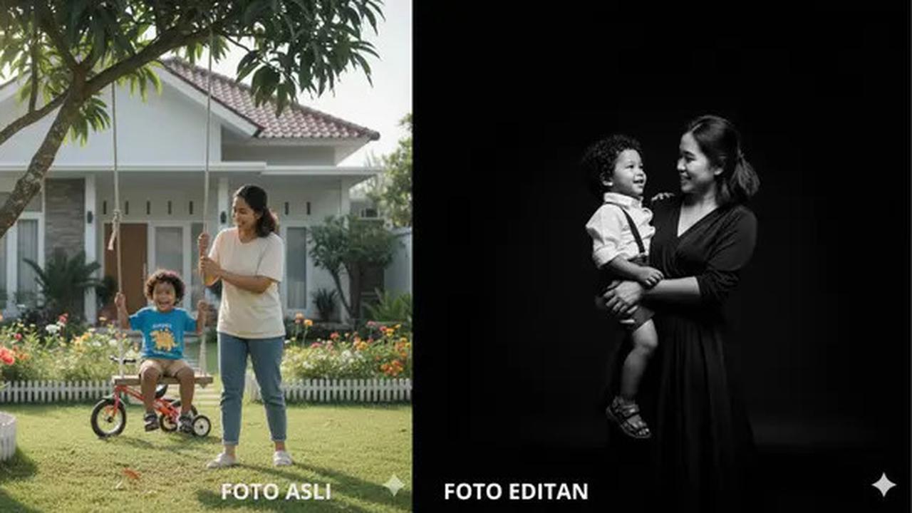 7 Prompt Gemini AI Viral Edit Foto Ibu dan Anak yang Masih Kecil ala Photoshoot