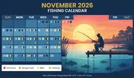 Kalender Mancing November 2026, Tanggal Terbaik dan Cuaca