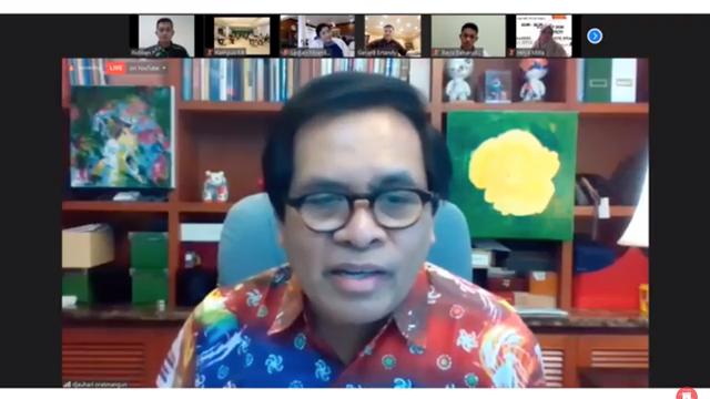 Djauhari Oratmangun, Duta Besar RI di Tiongkok dalam acara virtual peluncuran buku bertajuk "Wuhan Darimu Aku Belajar, Karenamu Aku Merindu."