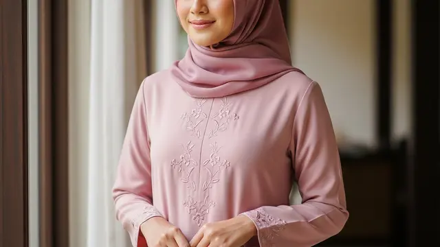 Model Gamis Minimalis Elegan untuk Acara Pengajian