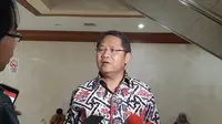 Menkomonfo Rudiantara di Ruang Rapat Komisi I DPR RI, Jakarta, Senin (19/3/2018). Liputan6.com/Agustin Setyo Wardani
