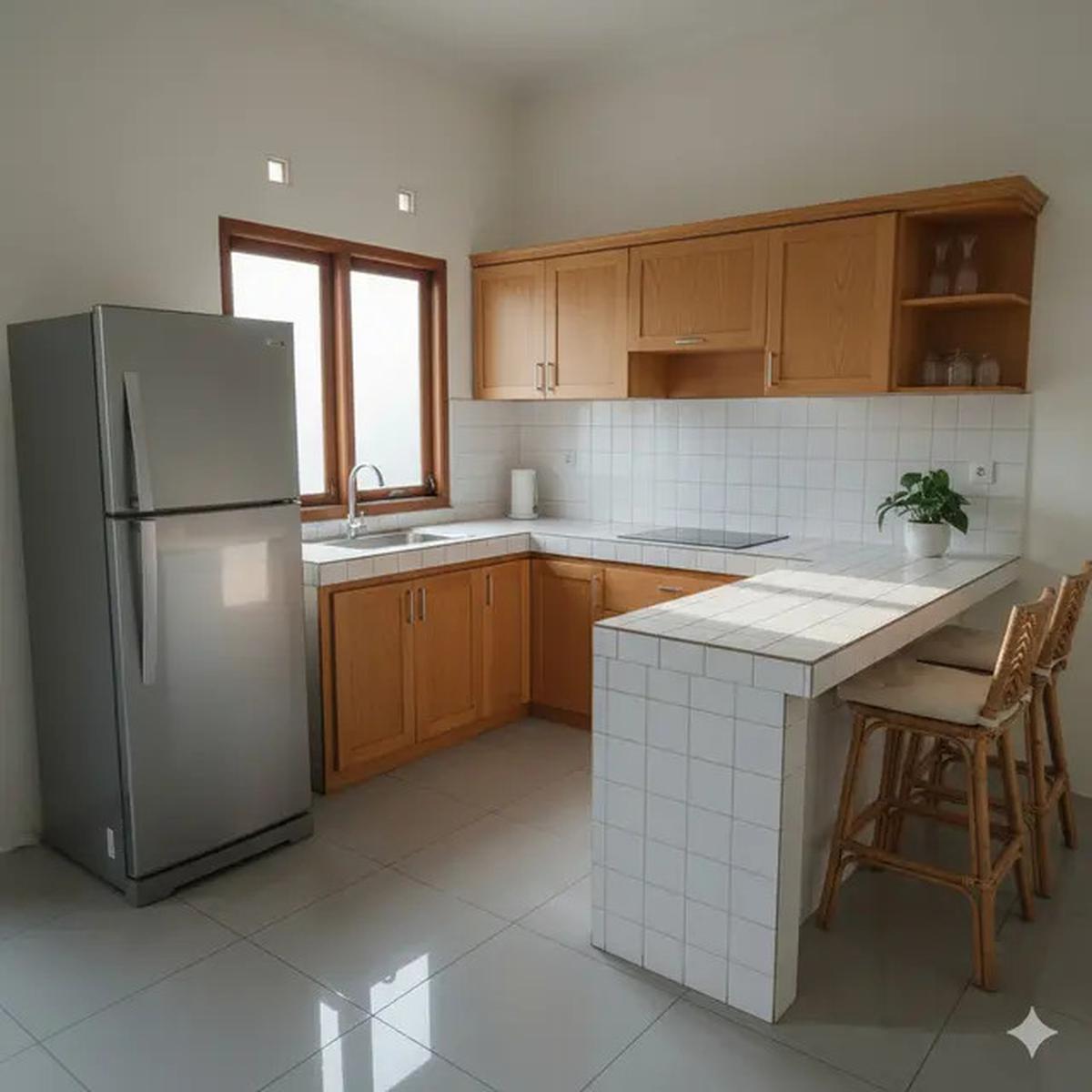 9 Model Dapur Kecil dengan Meja Bar, Solusi Hemat Ruang Tetap Estetik