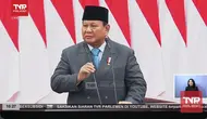 Presiden Prabowo Subianto dalam Sidang Tahunan MPR RI dan Sidang Bersama DPR RI - DPD RI, di Gedung Nusantara DPR RI, Jakarta, Jumat (15/8/2025). Dia mengungkapkan tujuan kemerdekaan Republik Indonesia. Diantaranya adalah masyarakat terlepas dari kemiskinan, kelaparan, dan penderitaan.