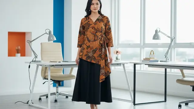 Tunik Batik Model Wrap Top