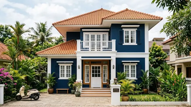 Kombinasi Cat Eksterior untuk Rumah dengan Genteng Terakota