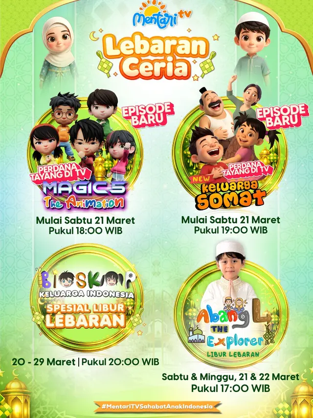 Rangkaian program spesial untuk Sahabat Mentari TV mulai 20 hingga 29 Maret 2026. (Foto: Dok. Istimewa)