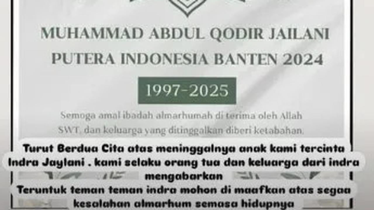 Aktor FTV Indra Jaylani Meninggal Dunia dalam Usia 28 Tahun, Para Penggemar Berduka di Kolom Komentar