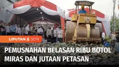 Jelang perayaan malam pergantian tahun, polisi memusnahkan belasan ribu botol minuman keras dan petasan di sejumlah daerah. Selain demi menghindari aksi kriminalitas, tindakan ini juga untuk menghindari korban jiwa akibat ledakan petasan.