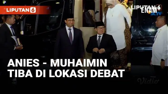 VIDEO: Momen Anies dan Muhaimin Tiba di Lokasi Debat