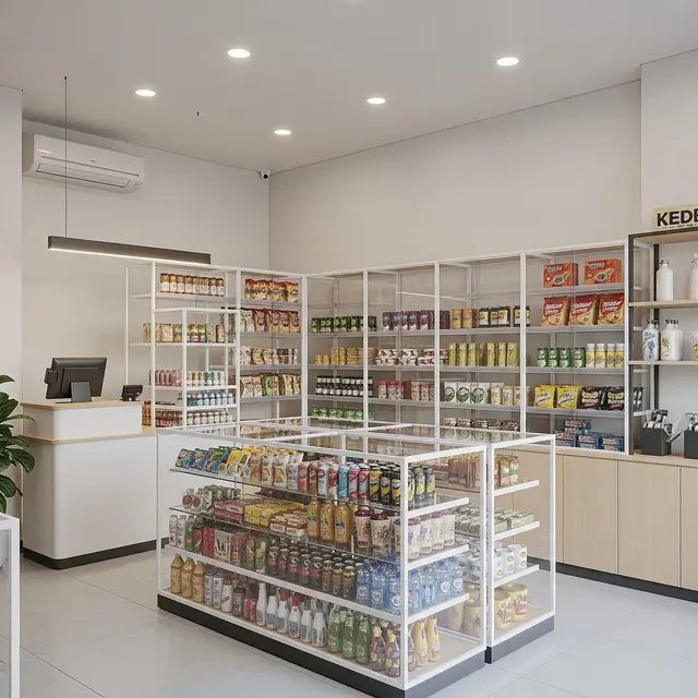 Desain Warung Sembako dengan Tampilan Ala Mini Market