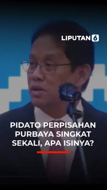 Pidato Perpisahan Purbaya Singkat Sekali, Apa Isinya?