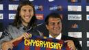 Dmytro Chyhrynskyi direkrut Barcelona pada musim panas 2009 setelah tampil mengesankan bersama Shakhtar Donetsk. Sayangnya, Josep Guardiola kesulitan untuk mendapatkan yang terbaik dari pemain internasional Ukraina. Dia hanya menghabiskan satu musim dengan penampilan sebanyak 14 kali bersama Barcelona sebelum kembali ke Shakhtar. (AFP/Lluis Gene)