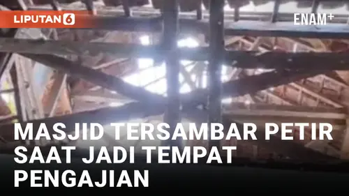 VIDEO: Atap Masjid di Majalengka Ambruk Tersambar Petir Saat Sedang Dipakai Jadi Tempat Ngaji