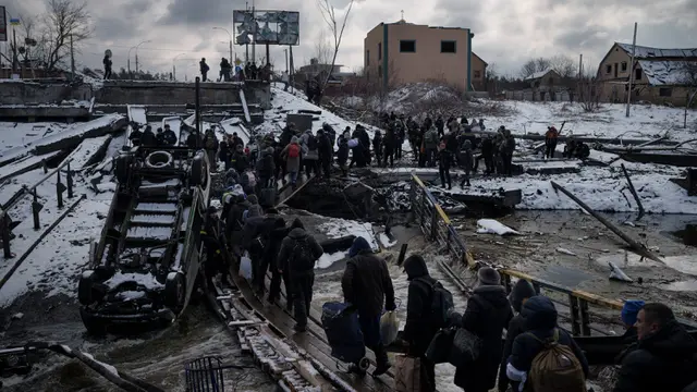 Potret 1 Tahun Invasi Rusia ke Ukraina