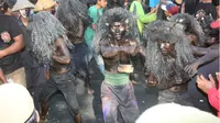 Tradisi Keboan Minta Panen Berlimpah di Desa Aliyan Banyuwangi. (Liputan6.com/Dian Kurniawan)