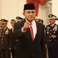 Irjen (Pol) Heru Winarko mengikuti acara pelantikan Kepala Badan Narkotika Nasional (BNN) di Istana Negara, Jakarta, Kamis (1/3). Heru Winarko resmi dilantik oleh Presiden Joko Widodo (Jokowi) menggantikan Komjen Budi Waseso. (Liputan6.com/Angga Yuniar)
