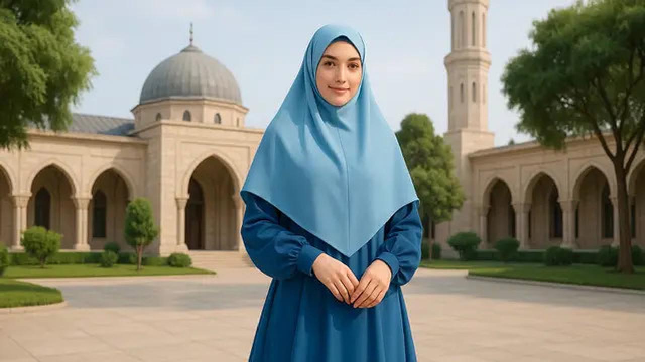 8 Pilihan Model Gamis Syari Polos Kombinasi 2 Warna Terbaru