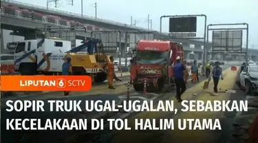 Kemacetan jam masuk kantor semakin horor di Gerbang Tol Halim Utama, Jakarta, pada Rabu pagi kemarin. Kecelakaan beruntun tujuh kendaraan mengakibatkan tiga gerbang tol Halim rusak parah. Biang keroknya sebuah truk odol pengangkut mebel yang ugal-uga...