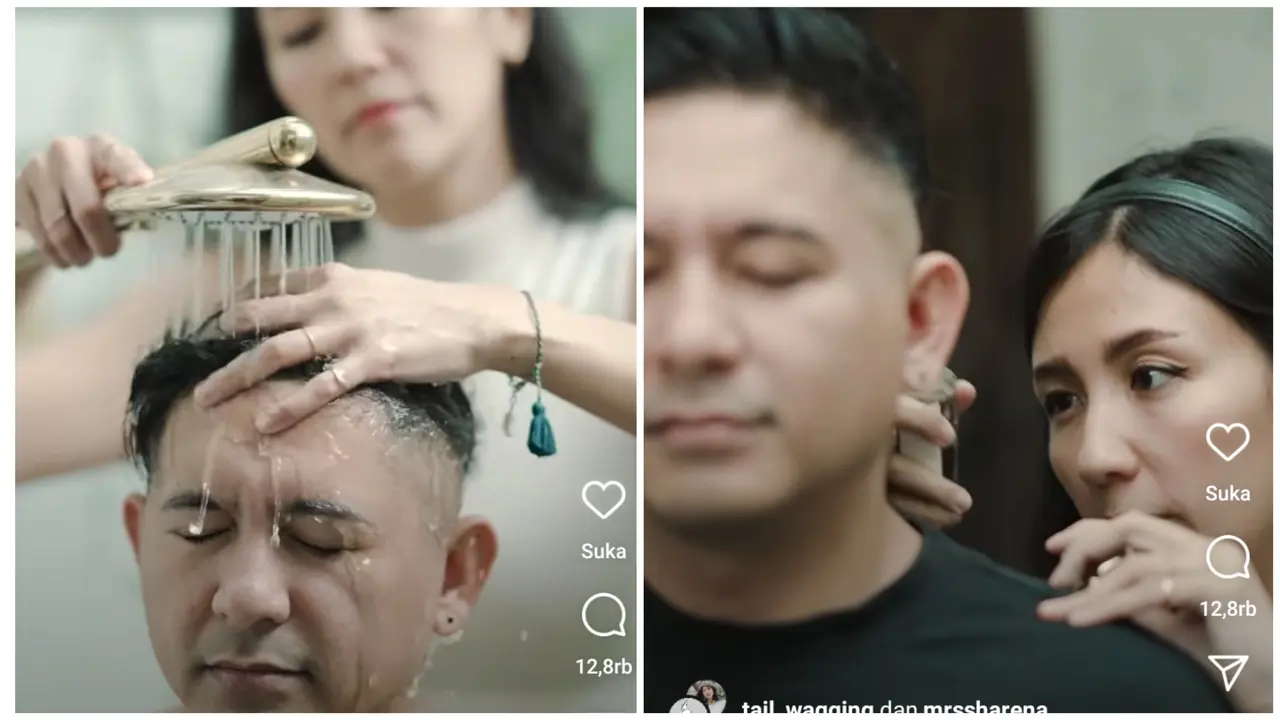 Sharena Gunawan dapat pujian lakukan perawatan pada Ryan Delon sang suami (Foto: instagram tail_wagging)