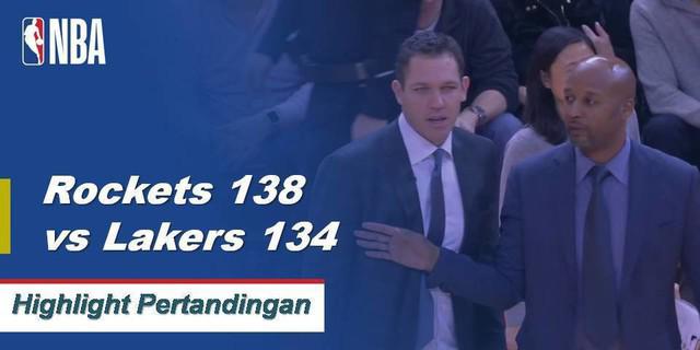 Cuplikan Pertandingan NBA : Rockets 138 vs Lakers 134