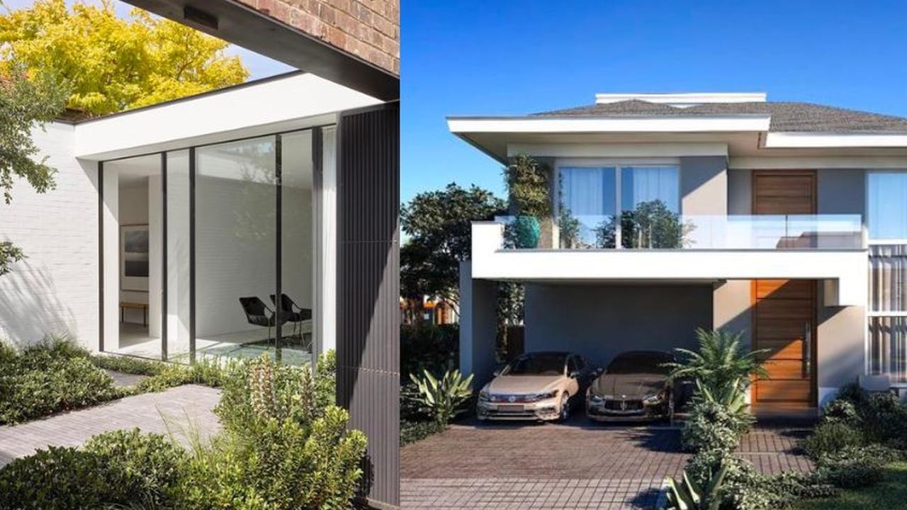 8. Rumah Tropis Modern dengan Kaca dan Pintu yang Besar
