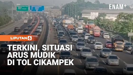 Tol Cikampek Padat, Polisi Berlakukan Contraflow 2 Jalur