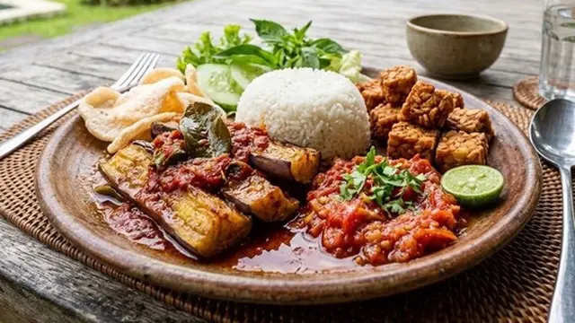 Resep Terong dan Tempe Sambal Tomat (AI Generated)