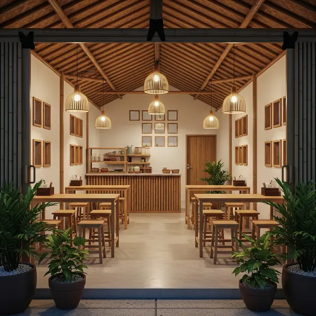9 Desain Warung dari Bambu tapi Tetap Estetik, Paduan Alami dan Modern