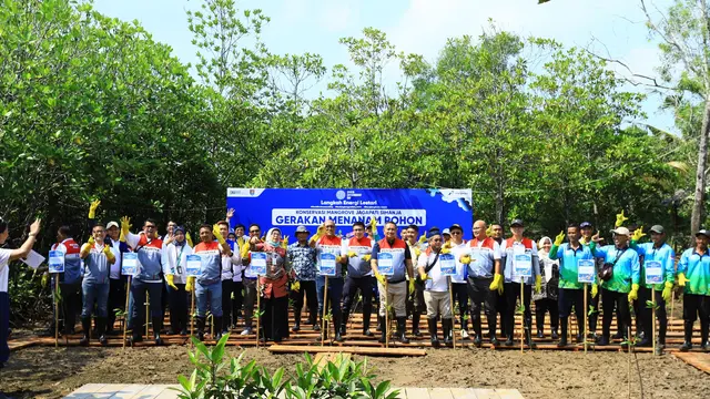 Penanaman 100 Bibit Mangrove di Area Ekowisata Mangrove Si Manja