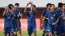 Timnas Thailand U-16 berhasil merebut peringkat ke-3 Piala AFF U-16 2022 usai mengalahkan Myanmar U-16 dengan skor 3-0 dalam laga yang digelar di Stadion Maguwoharjo, Sleman, Jumat (12/8/2022) sore WIB. Seluruh tiga gol kemenangan Thailand U-16 dicetak di babak kedua. (Bola.com/Bagaskara Lazuardi)