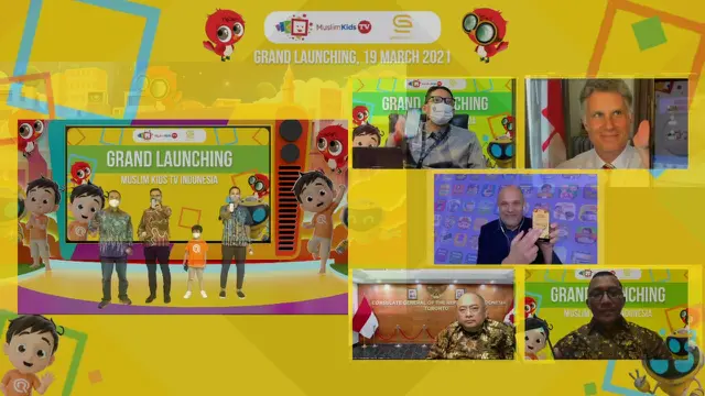 Teuku Wisnu dan Arie K Untung saat peluncuran MuslimKids.TV