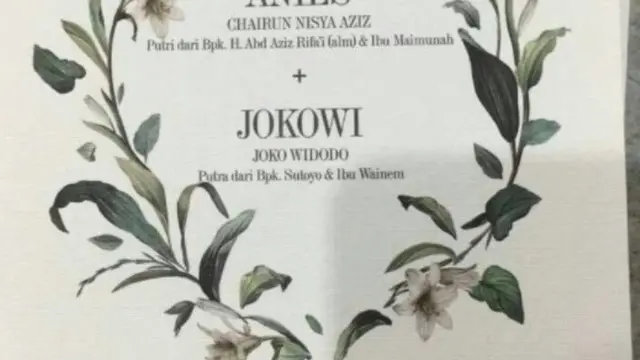 Fakta di Balik Undangan Pernikahan Anies dan Jokowi yang Viral di Media Sosial