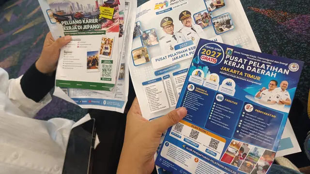 Brosur pelatihan kerja gratis dari Pusat Pelatihan Kerja Daerah (PPKD).