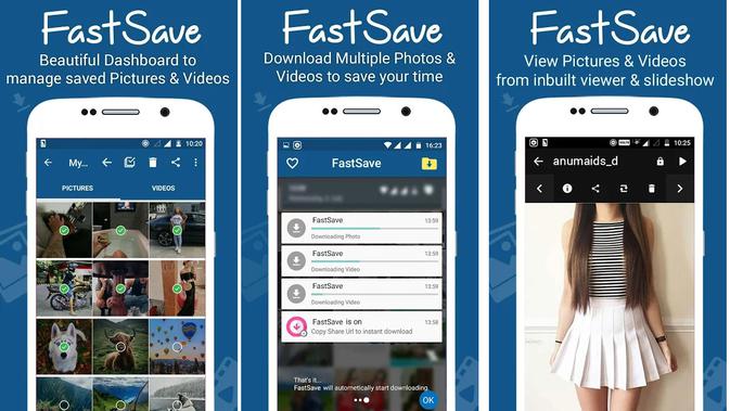 Aplikasi FastSave for Instagram untuk menyimpan video dan foto di Instagram (Foto: Google Play)