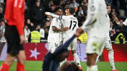Real Madrid pun memastikan kemenangan di babak extra time lewat dua gol Endrick dan satu gol dari Federico Valverde. (AFP/Javier Soriano)