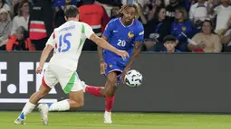 Prancis sejatinya sempat memimpin lebih dulu berkat gol kilat Bradley Barcola. (AP Photo/Michel Euler)