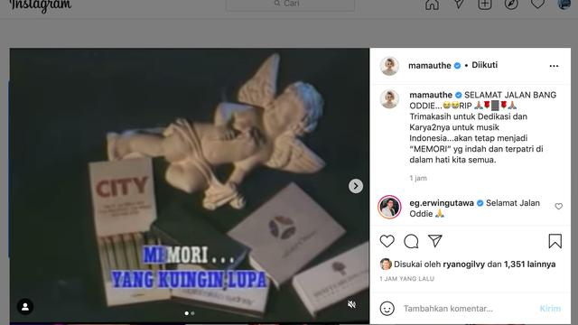 Unggahan Ruth Sahanaya. (Foto: Instagram @mamauthe)