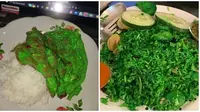 Potret Makanan Warna Hijau Nyeleneh. (Sumber: Instagram/ngumpulreceh dan Twitter/_sadfood)