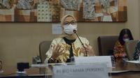 Kepala BPOM Penny K Lukito saat konferensi pers pengembangan Vaksin Merah Putih di Bio Farma, Bandung, Jawa Barat, Jumat, 16 April 2021. (Dok BPOM RI)