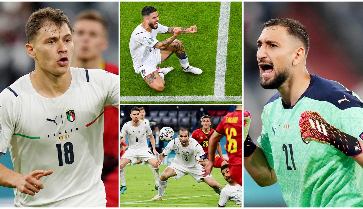 Timnas Italia berhasil menggenggam satu tiket semi final Euro 2020 (Euro 2021) setelah membungkam Belgia dengan skor 2-1. Berikut 6 pemain Gli Azzuri yang tampil dengan performa luar biasa tadi malam.