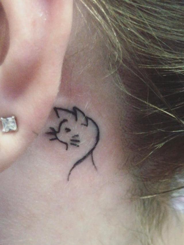 8 Gambar Tato Ini Cocok Bagi Pecinta Kucing Lucu Banget Hot Liputan6 Com