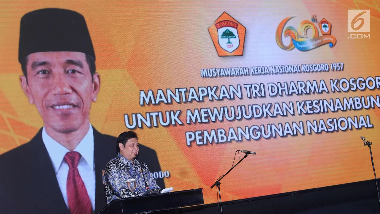 Menteri Perindustrian Airlangga Hartarto Buka Mukernas Kosgoro 1957