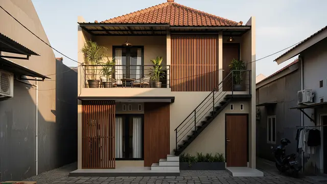 5 Contoh Rumah Tipe 36 Ada Rooftop di Gang Sempit, Hunian Modern dan Fungsional