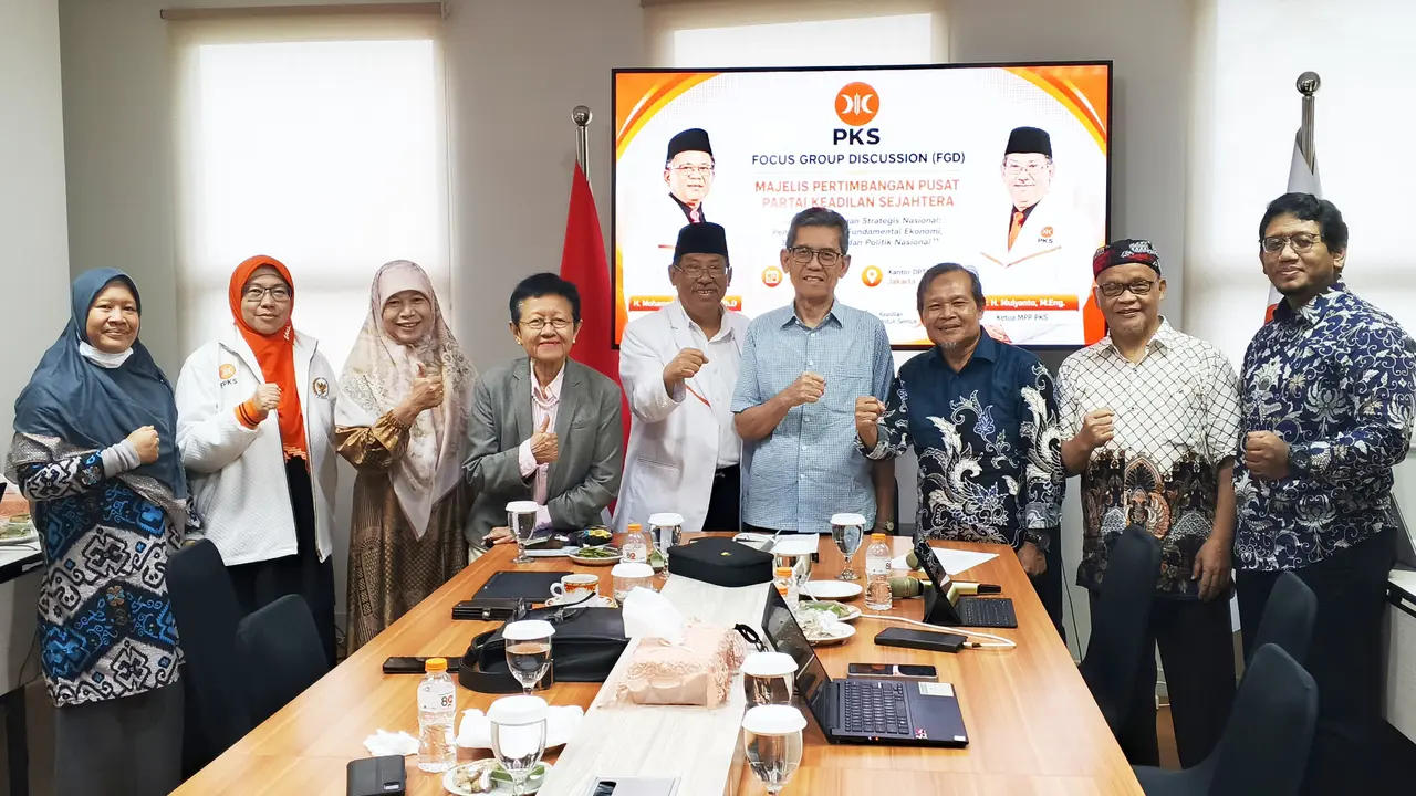Partai Keadilan Sejahtera melalui Majelis Pertimbangan Pusat (MPP) menggelar Focus Group Discussion (FGD) bertajuk “Analisis Lingkungan Strategis Nasional: Dua Tahun Kabinet Merah Putih” di Jakarta (Istimewa)