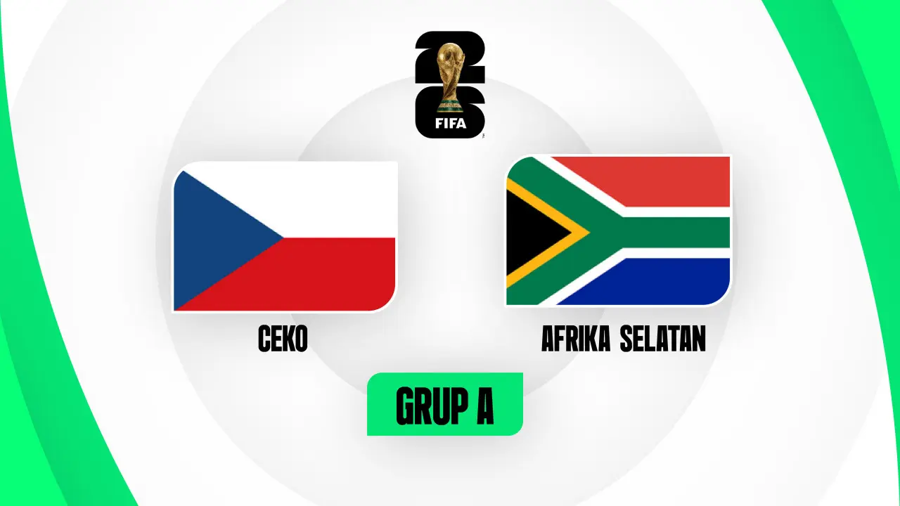 Ilustrasi Ceko vs Afrika Selatan