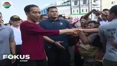 Dengan pengawalan Paspampres (Pasukan Pengamanan Presiden) Jokowi menyusuri CFD dari Simpang Empat Gendengan berjalan ke arah timur.