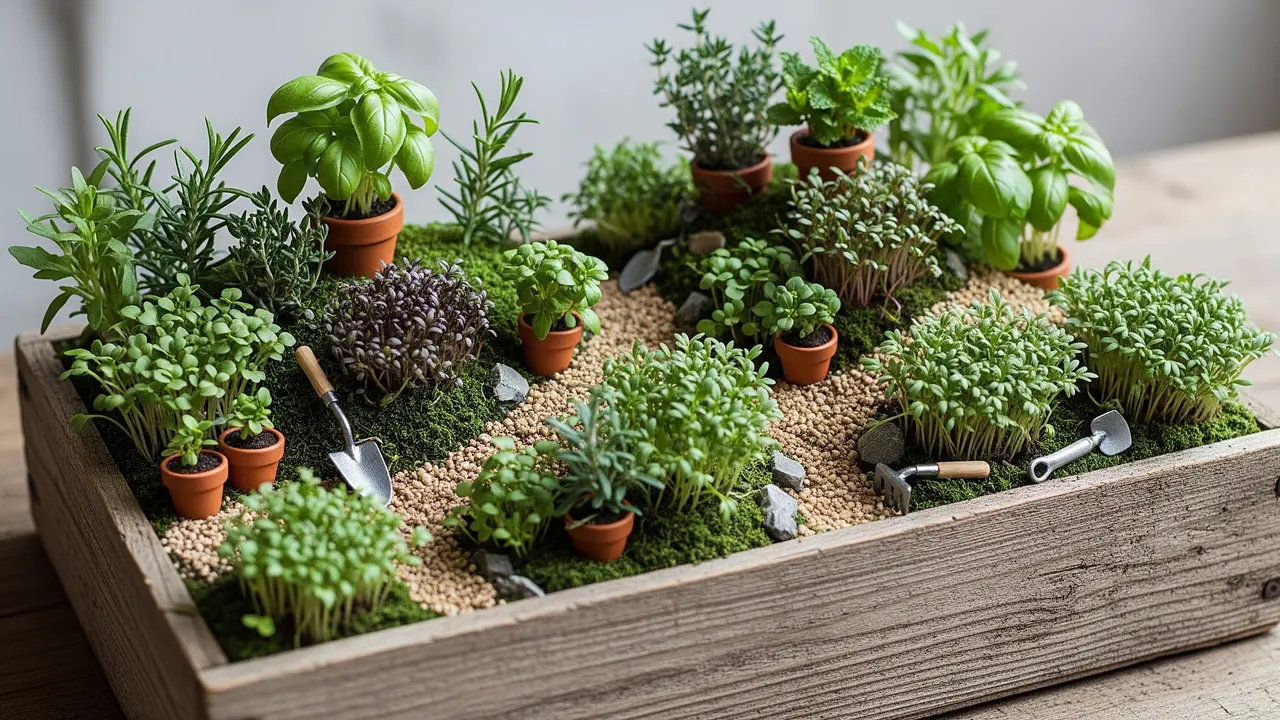 Ide Foodscape Kreatif dengan Microgreens dan Herbal/Gemini AI