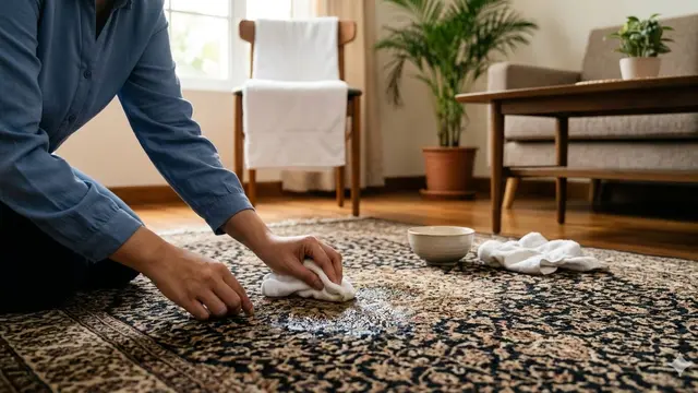 Cara Menghilangkan Noda Minyak Ketupat Sayur (Foto: Gemini AI)