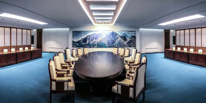 Melihat Lebih Dekat Ruang Pertemuan Kim Jong-un dan Moon Jae-in